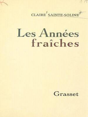 cover image of Les années fraîches